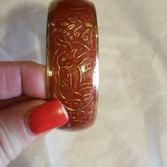 Vintage enamel bangle - Picture 3 of 7